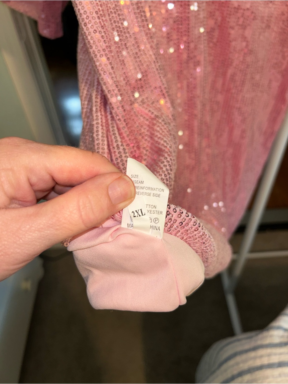 Plus size Women’s Bubblegum Pink Sequin "It's My Birthday" Top or tunic - Picture 3 of 3